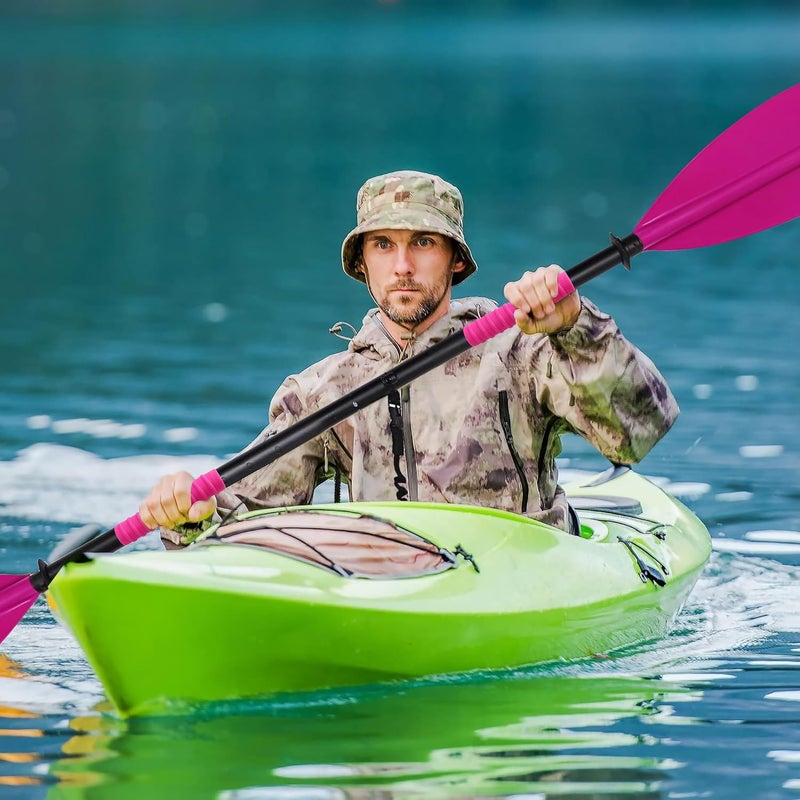 HIKULA Kayak Paddles Aluminum Shaft Paddle with Nylon Blades, Floating Adjustable Kayaking Oars, 3 Piece, 220-240cm/86-94 Inches,Black/Rose/Teal - Image 3